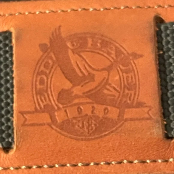 Vintage Eddie Bauer Green Garment Bag with Brown Trim - Picture 13 of 15